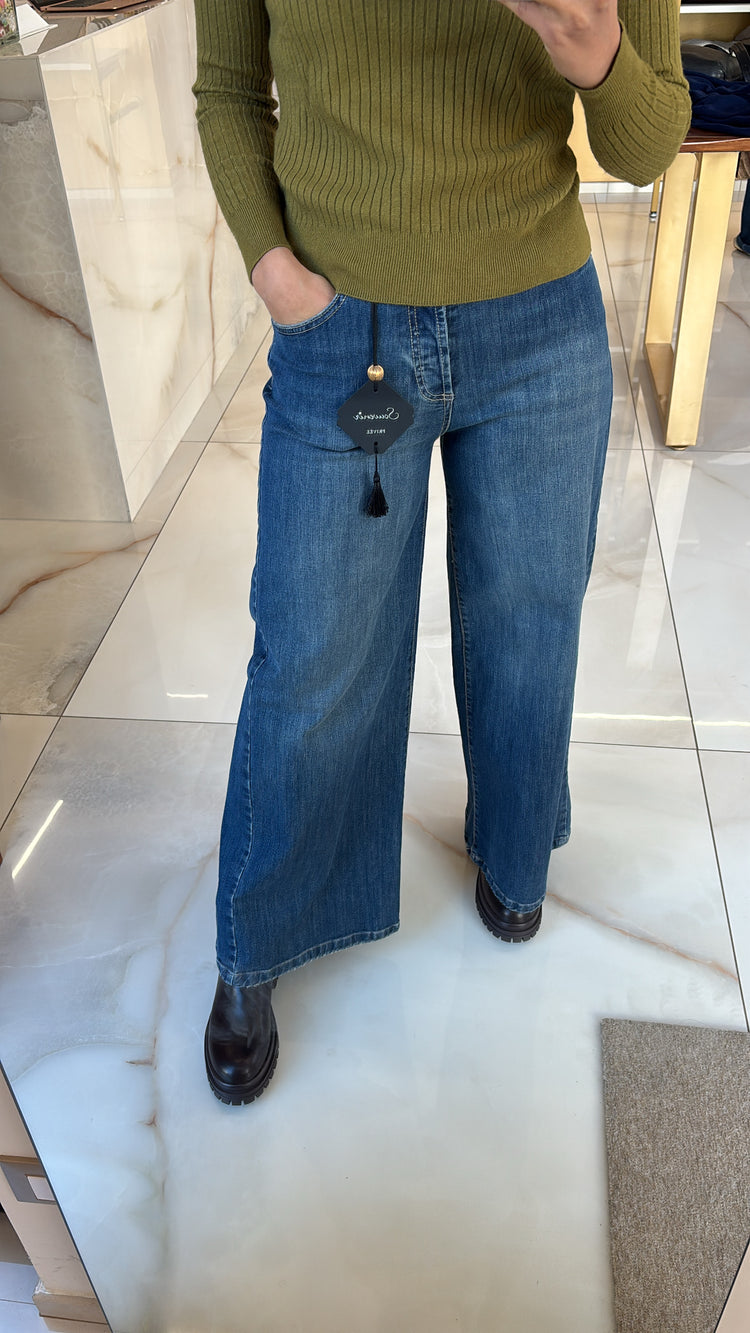 SOUVENIR - JEANS A PALAZZO - DENIM