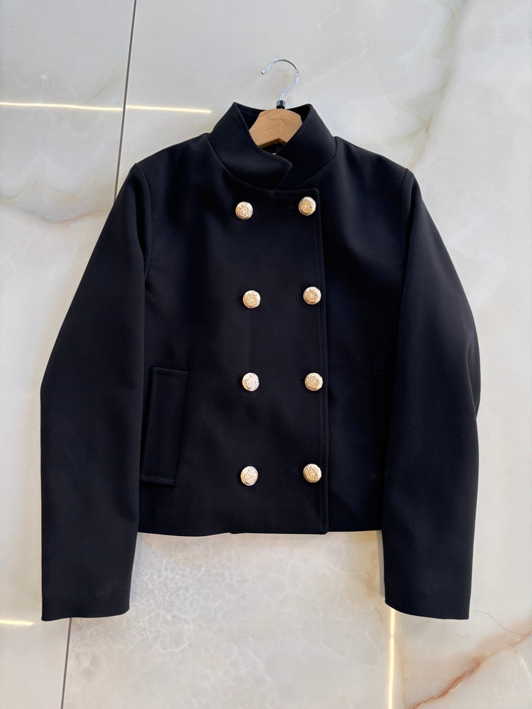 SUSY STAR - CAPPOTTO BOTTONI ORO - NERO