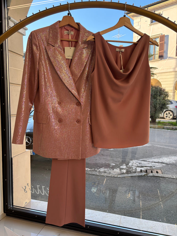 CARMEN - TAILLEUR LAME' - GIACCA - ROSA