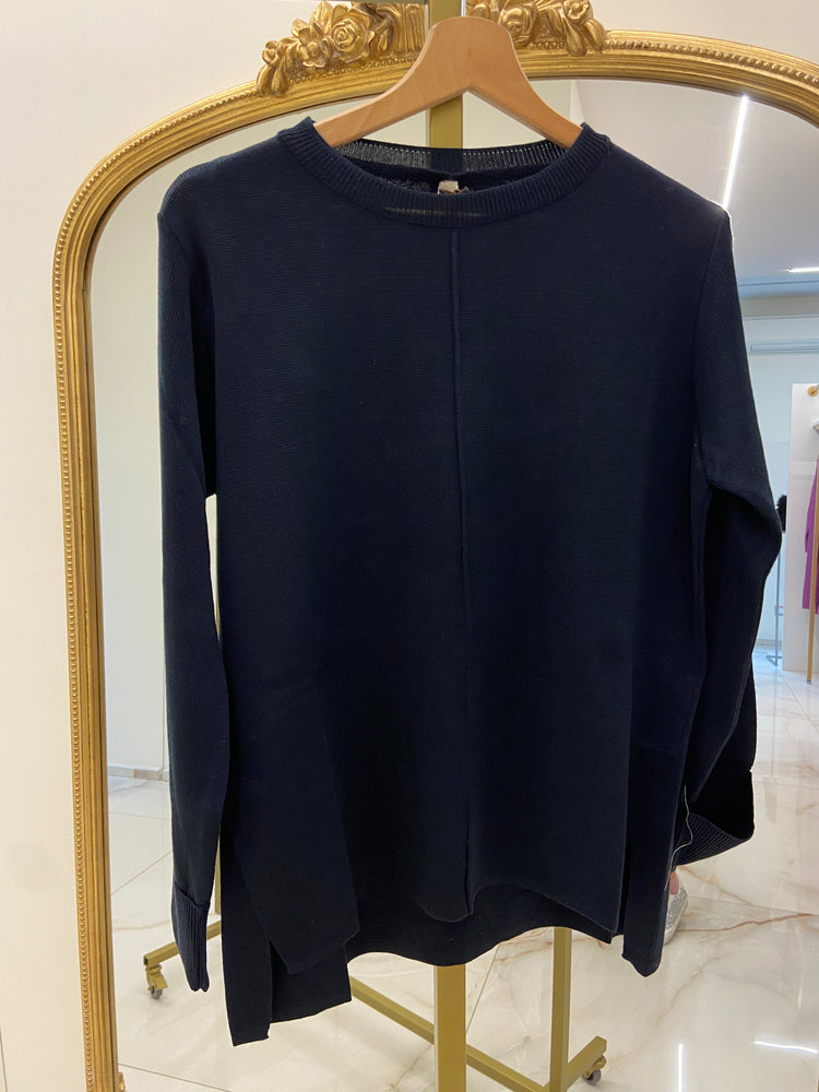 MARGARET - MAGLIONE lana merino extrafine ANASTASIA - BLU