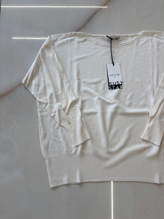 (Copia) Susy Star - Maglia scollo Barchetta - BURRO