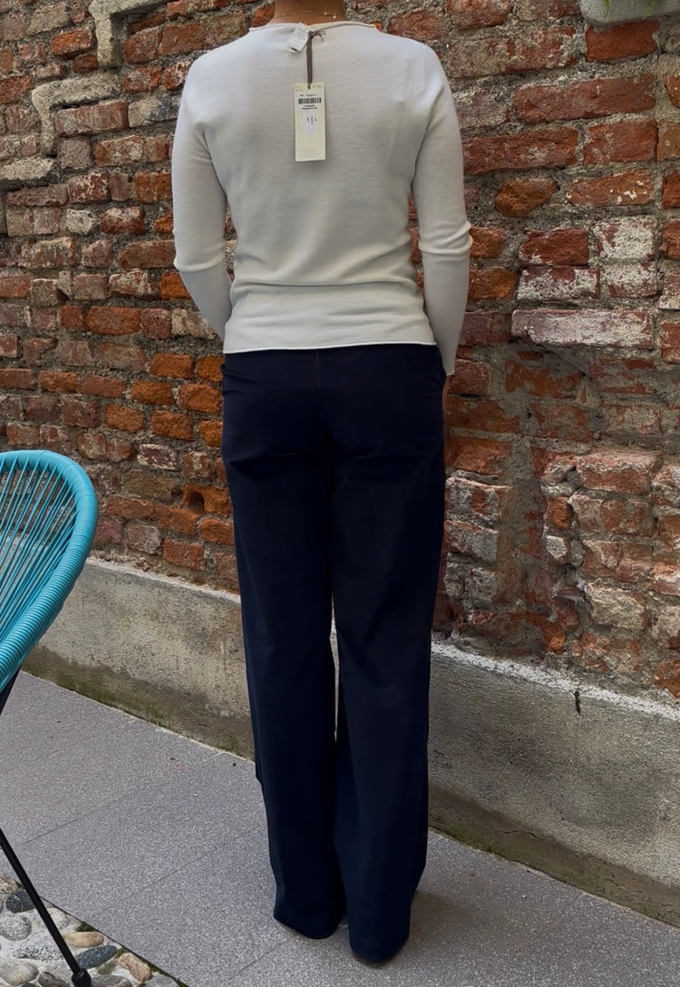 DANIEL & MAYER - PANTALONE IN TESSUTO MISTO VELLUTO - BLU