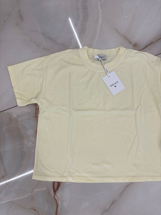 SUSY MIX - T SHIRT SCATOLETTA - GIALLA