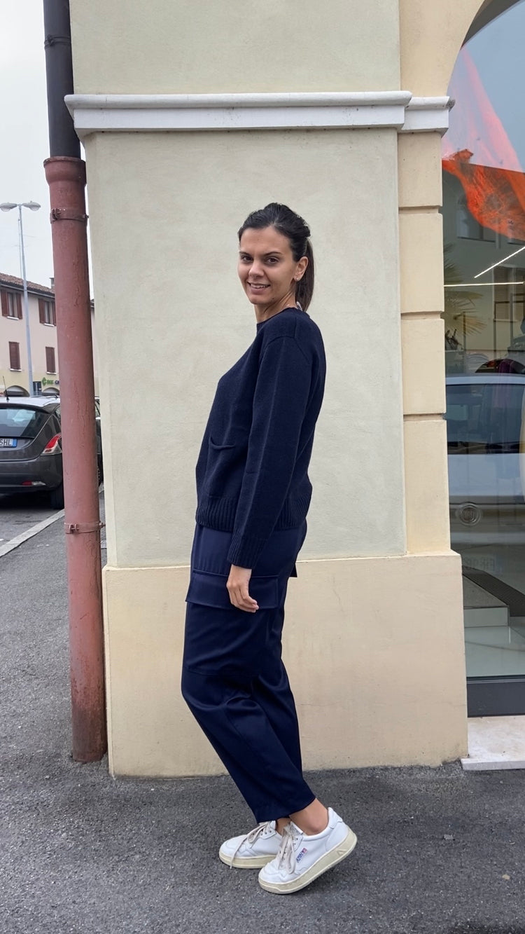 HAVEONE - PANTALONE TASCONATO - BLU