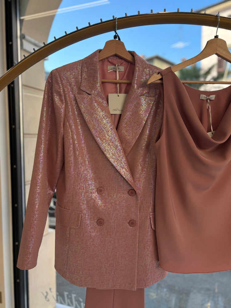 CARMEN - TAILLEUR LAME' - GIACCA - ROSA