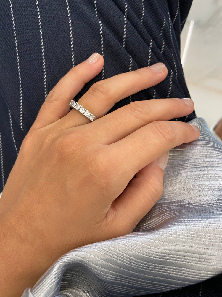 ANELLINO - 6 PIETRE - ARGENTO