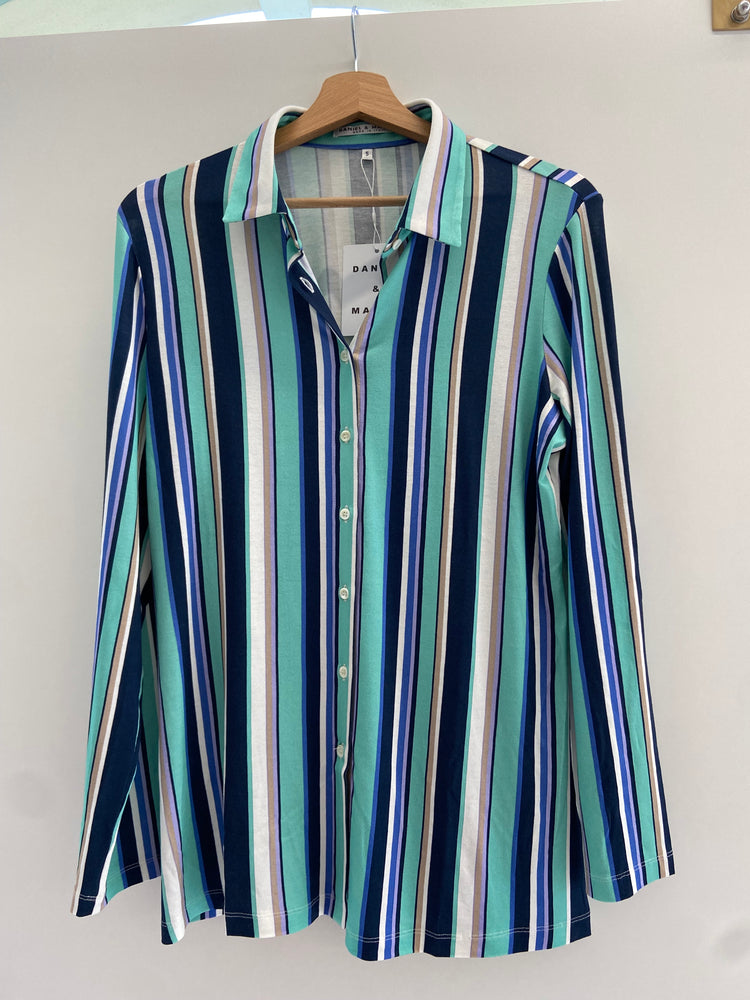 DANIEL & MAYER - CAMICIA IN COTONE - RIGHE BLU