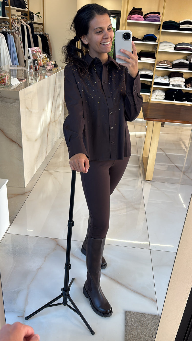 SUSY MIX - CAMICIA DIAMANTINI - MORO