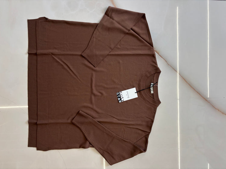 Susy Star - Maglia collo Girocollo - moro