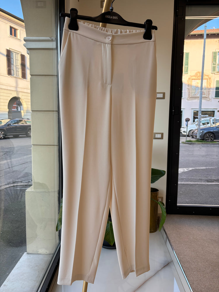 ANGELA DAVIS - PANTALONE CON COULISSE - PANNA