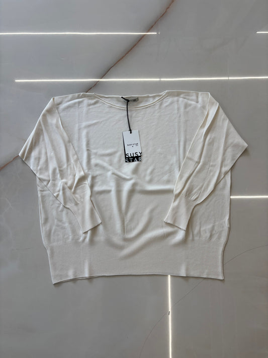 (Copia) Susy Star - Maglia scollo Barchetta - BURRO