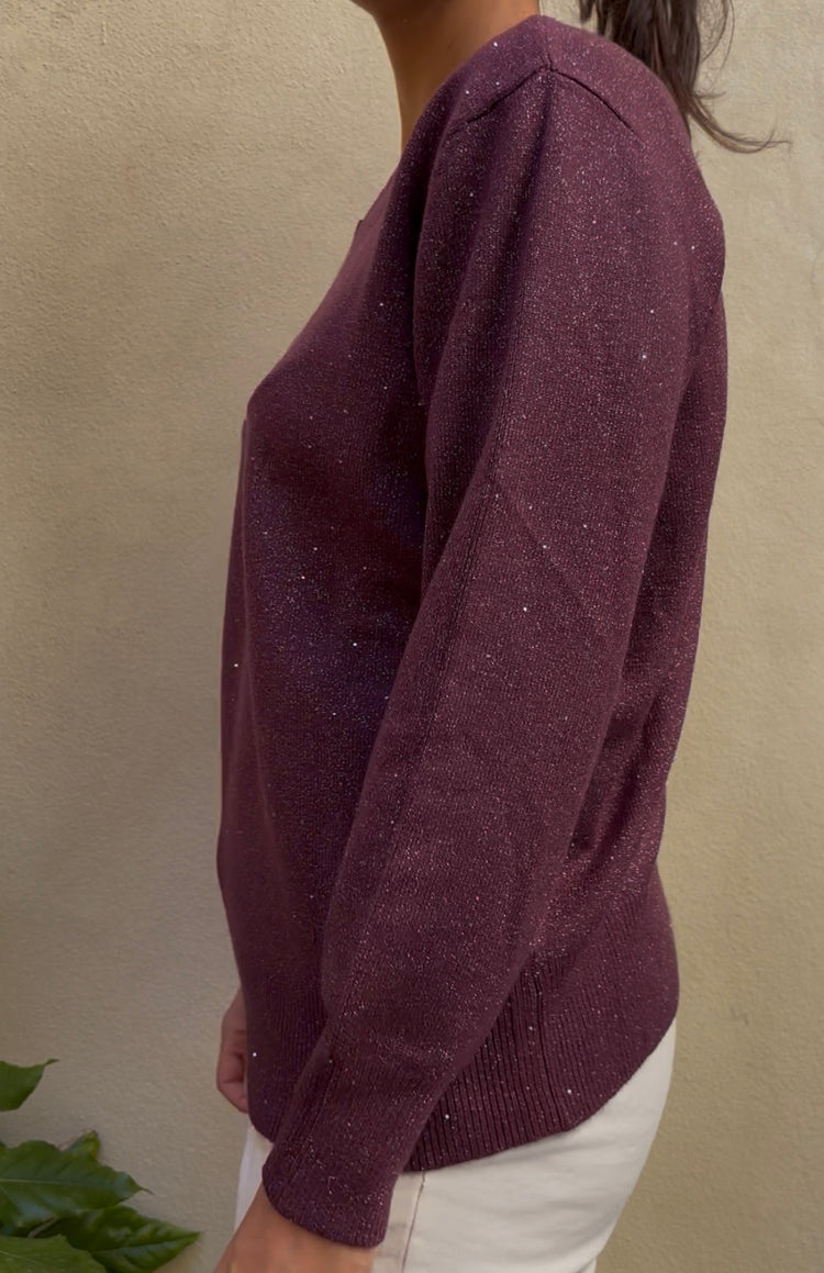 SUSY MIX - MAGLIA CUT OUT - VINO