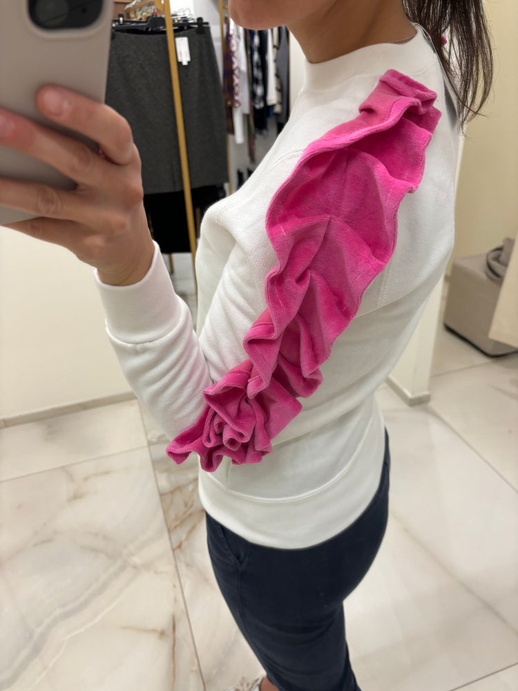 FELPA CON ROUGE - ROSA