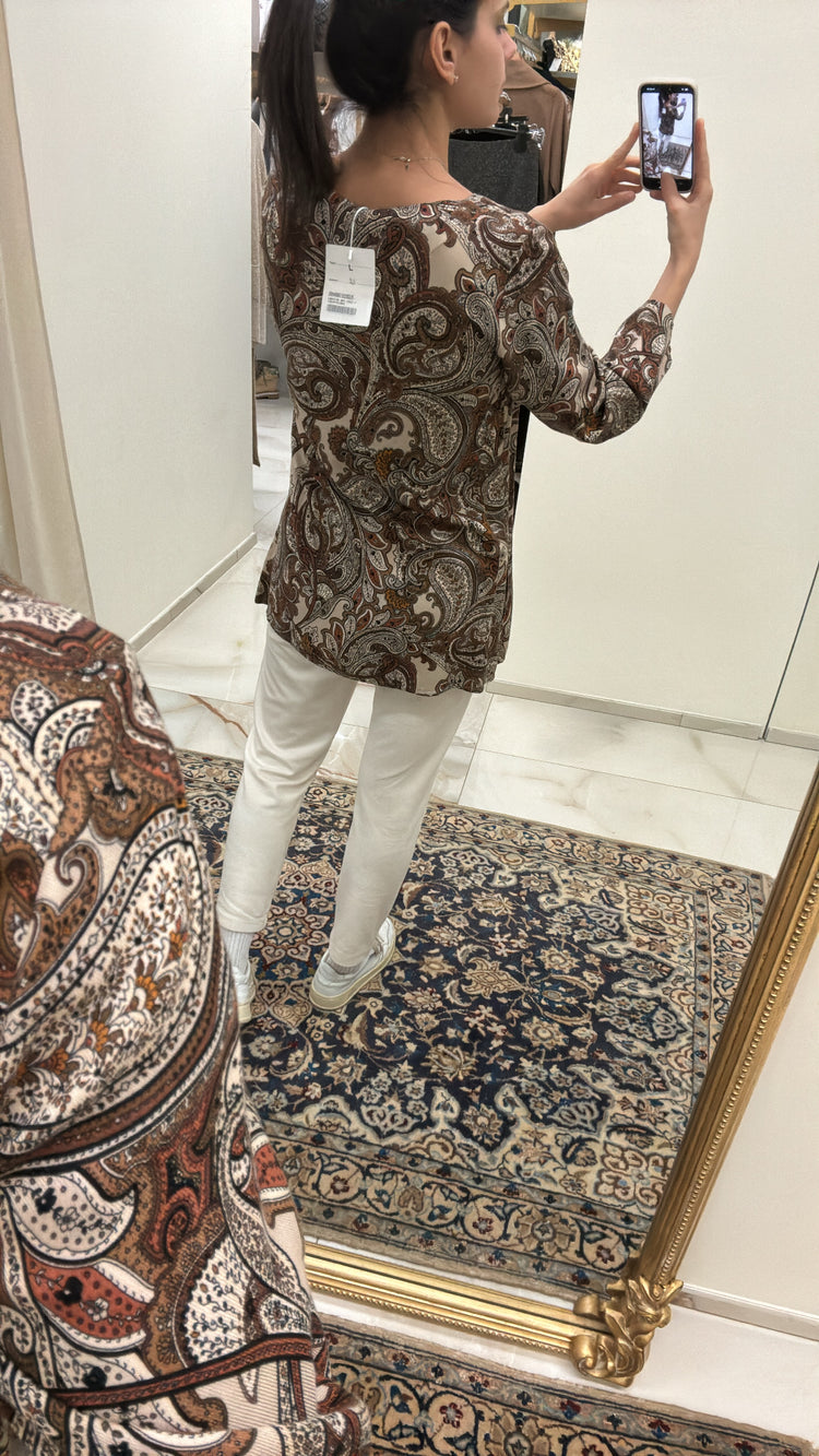 DANIEL & MAYER - MAGLIA DECORO - MARRONE