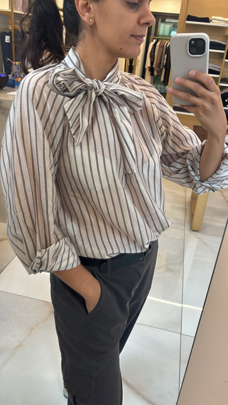 SUSY MIX - CAMICIA GESSATA - LATTE