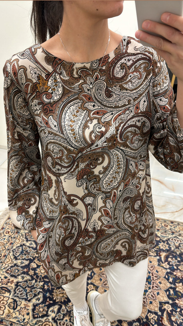 DANIEL & MAYER - MAGLIA DECORO - MARRONE
