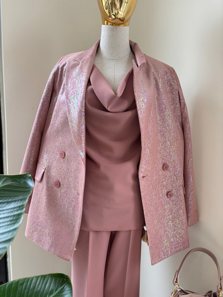 CARMEN - TAILLEUR LAME' - CANOTTA ROSA
