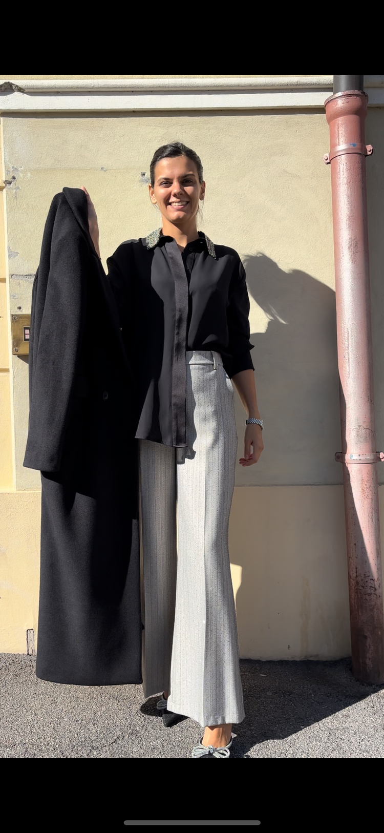 SOUVENIR - CAMICIA CON DETTAGLIO - NERA