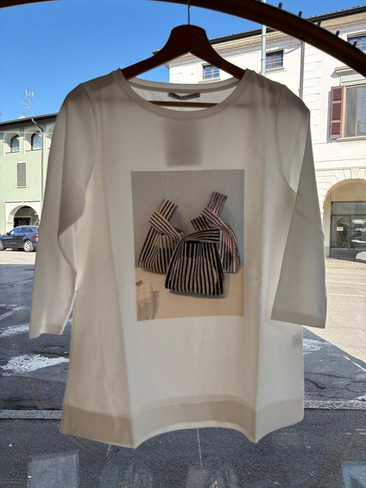 DANIEL & MAYER - MAGLIA IN COTONE - STAMPA ROSA