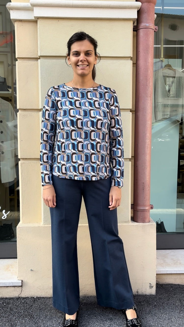 DANIEL & MAYER - MAGLIA in viscosa - OVALI BLU