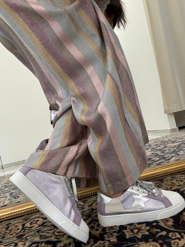 MOTEL - PANTALONE A PALAZZO  - SFUMATURE ROSA