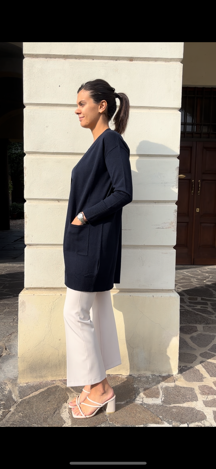 DANIEL & MAYER - CARDIGAN LUNGO - BLU