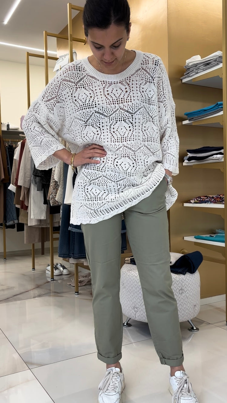 PANTALONE - CHINO -  VERDE MILITARE