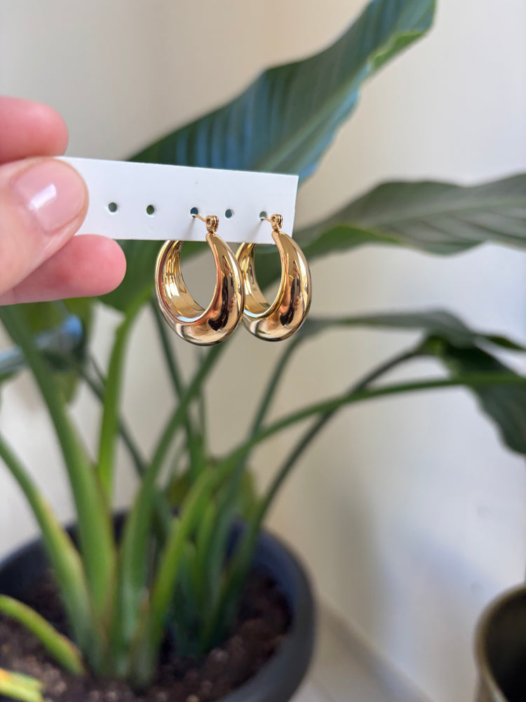 Orecchini gold hoop bold - medio