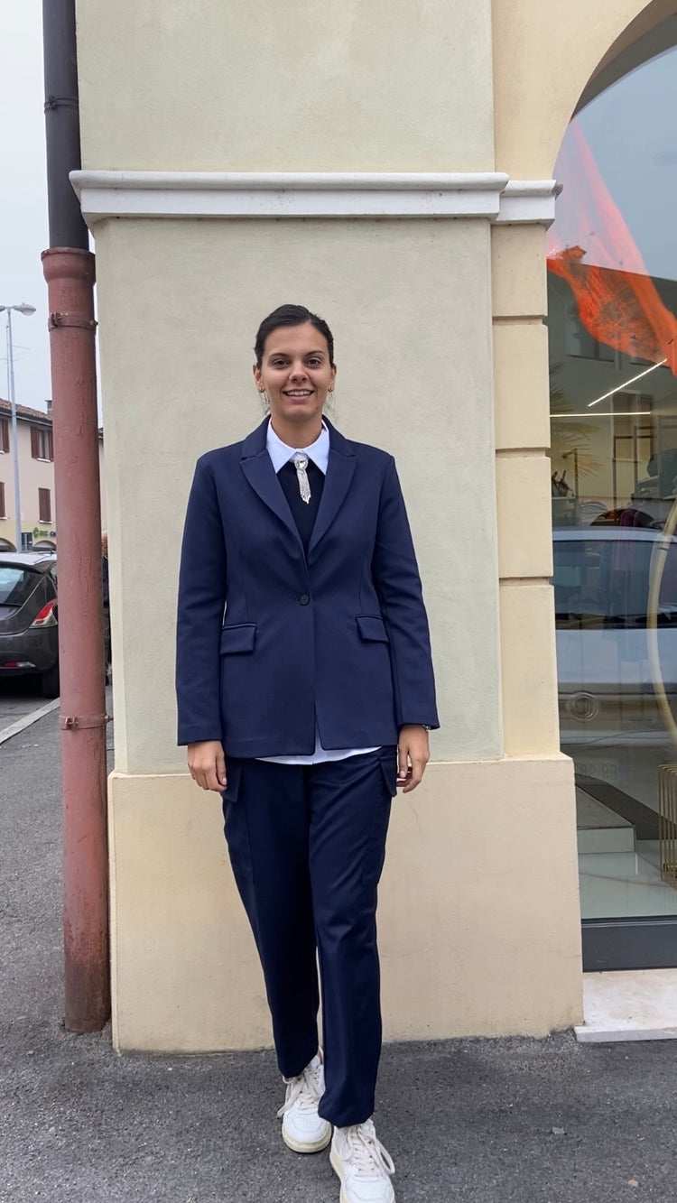 HAVEONE - PANTALONE TASCONATO - BLU