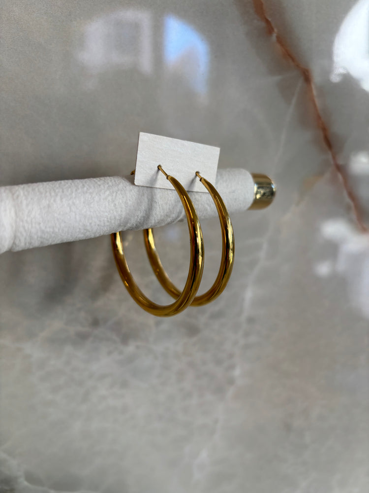 ORECCHINO - CERCHI 5cm - ORO GIALLO