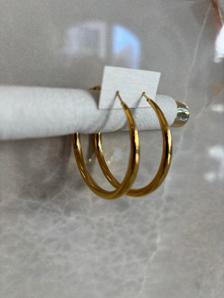 ORECCHINO - CERCHI 5cm - ORO GIALLO