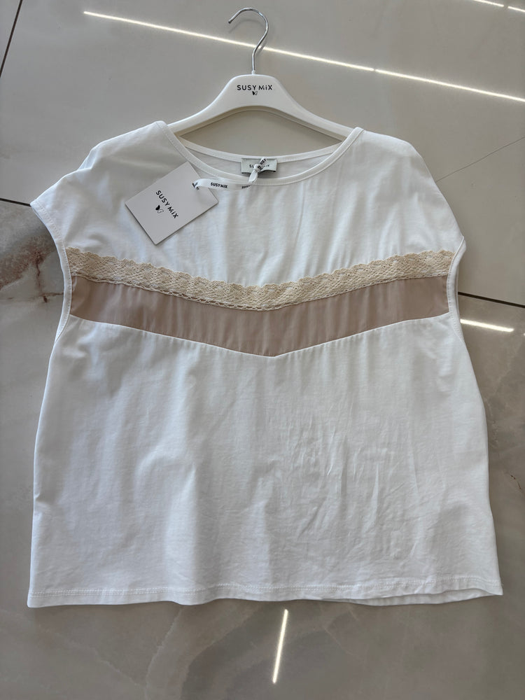 Susy mix - T shirt fascia- beige