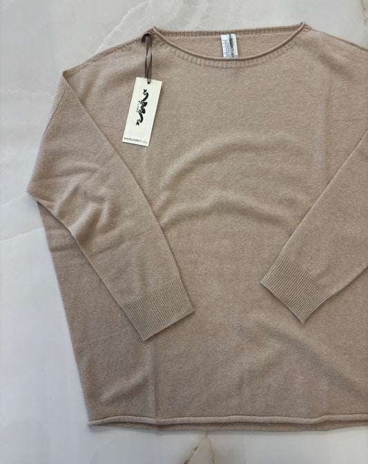 MARGARET - MAGLIONE OVER LUREX - BEIGE