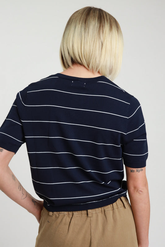 SUSY MIX - MAGLIA BOTTONI COREANA - BLU