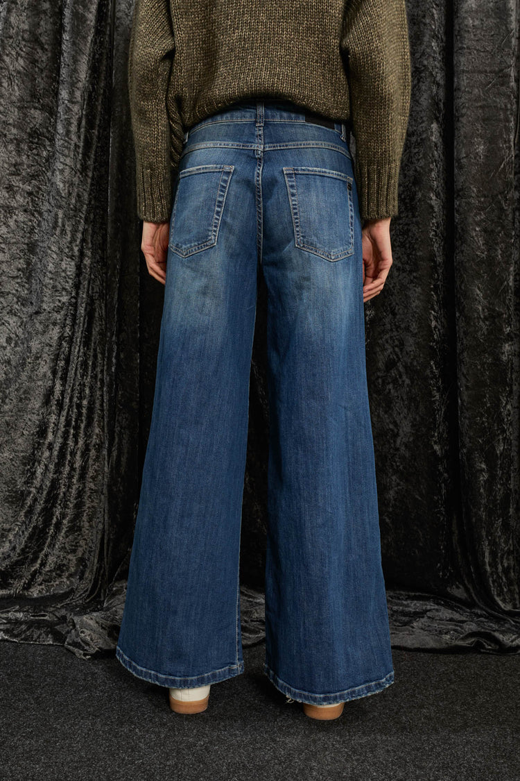SOUVENIR - JEANS A PALAZZO - DENIM