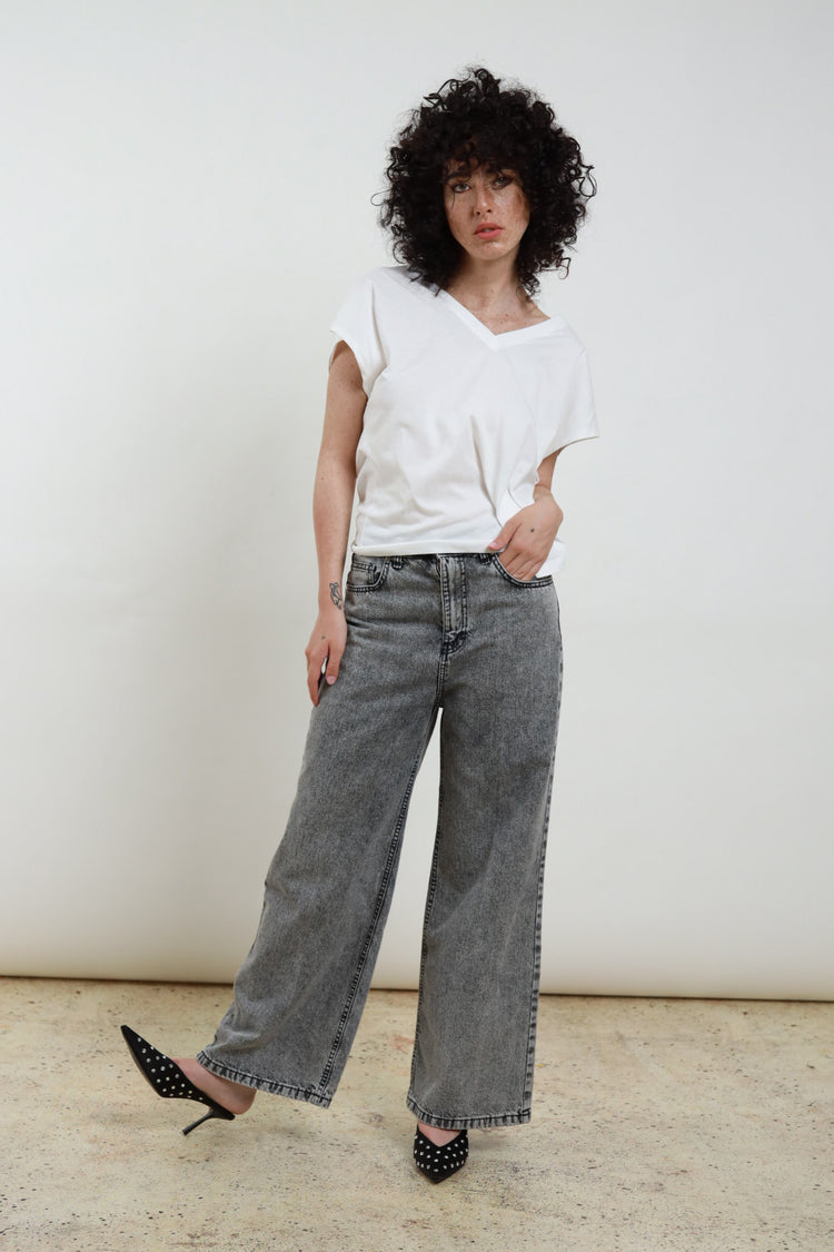 SUSY MIX - JEANS GAMBA DRITTA SLAVATI - GRIGIO