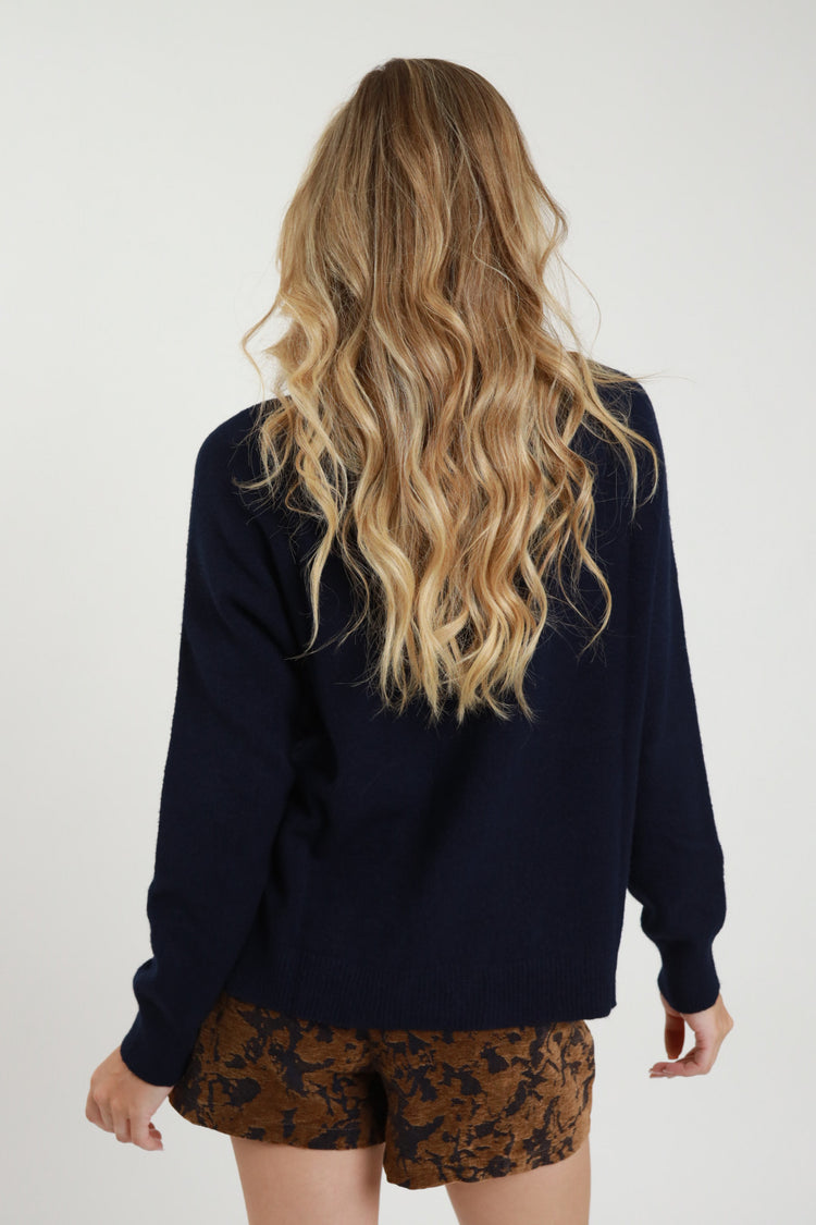 SUSY MIX - MAGLIONCINO GIROCOLLO - BLU