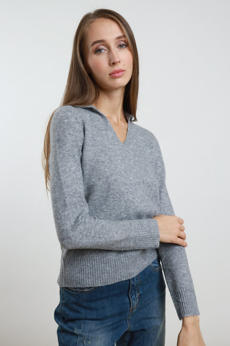 SUSY MIX - POLO IN MAGLIA - GRIGIO