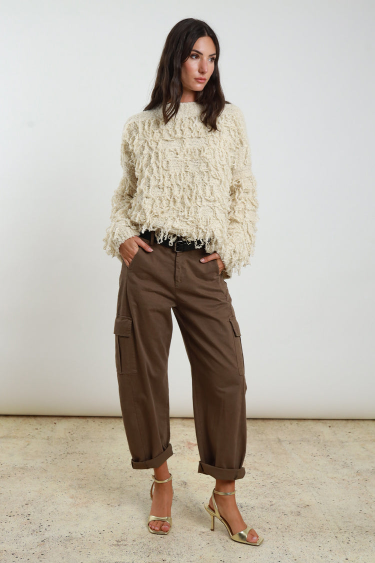 SUSY MIX - PANTALONE TASCONATO - MORO