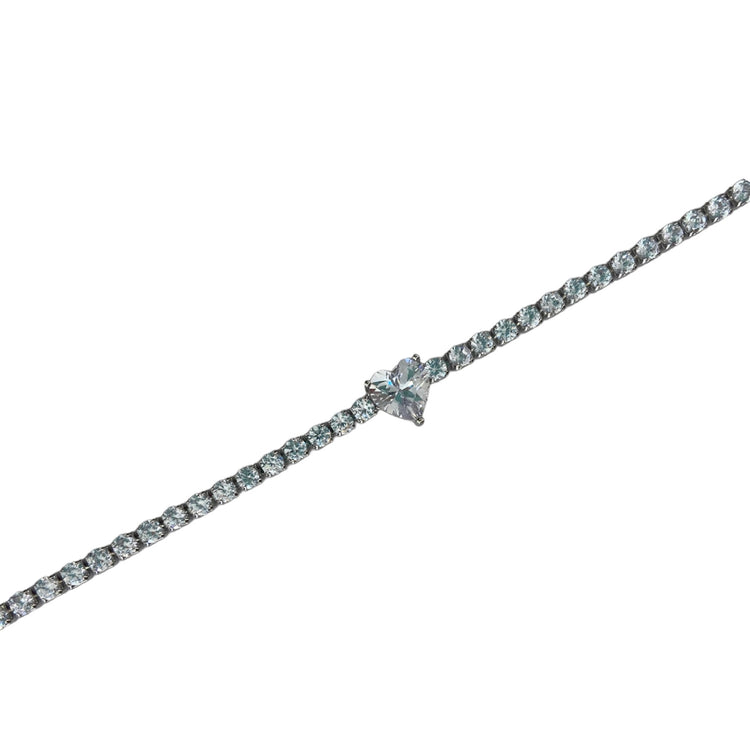 BRACCIALE - TENNIS CON CIONDOLO - CUORE