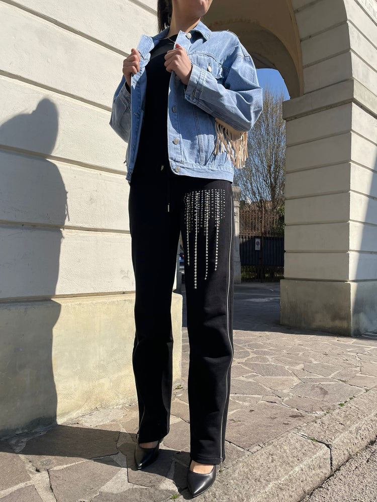 ODI ET AMO - PANTALONE FELPA CON BORCHIE LATERALI