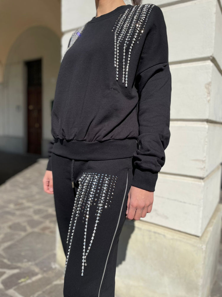 ODI ET AMO - PANTALONE FELPA CON BORCHIE LATERALI