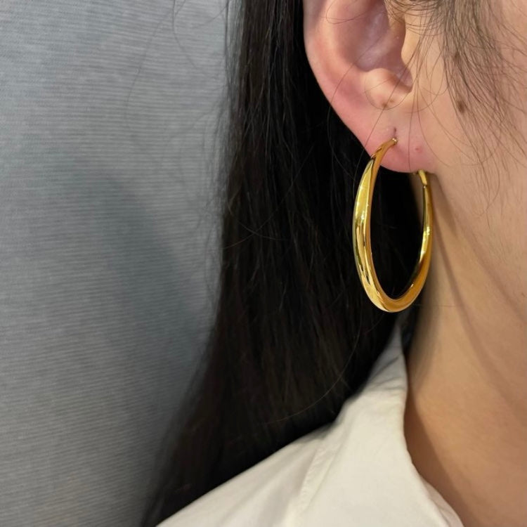 ORECCHINO - CERCHI 5cm - ORO GIALLO