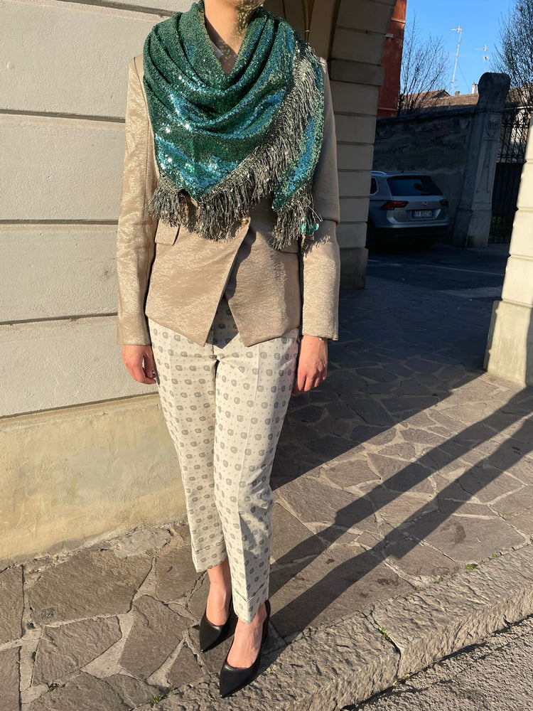 KATHERINA LORETTA - BRILLANTINI/LEOPARDATA - VERDE