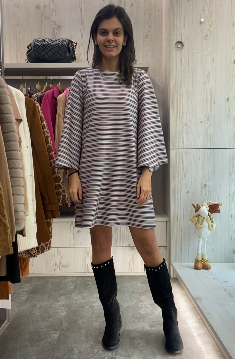 ECO - ABITO RIGHE CON LUREX