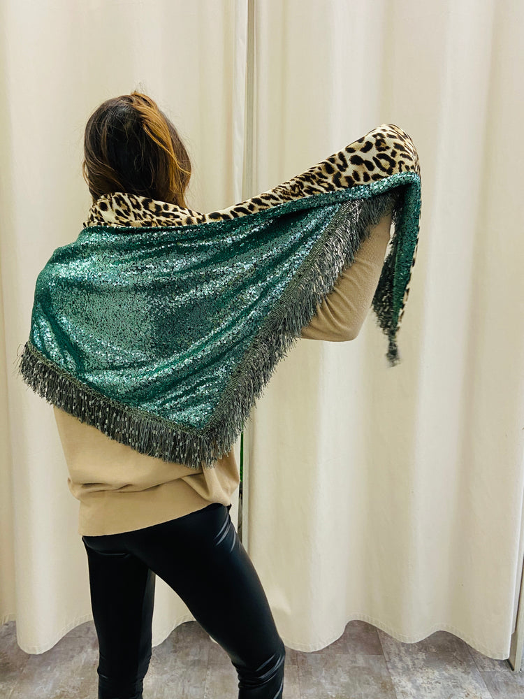 KATHERINA LORETTA - BRILLANTINI/LEOPARDATA - VERDE