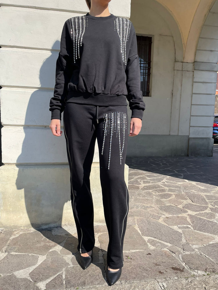 ODI ET AMO - PANTALONE FELPA CON BORCHIE LATERALI