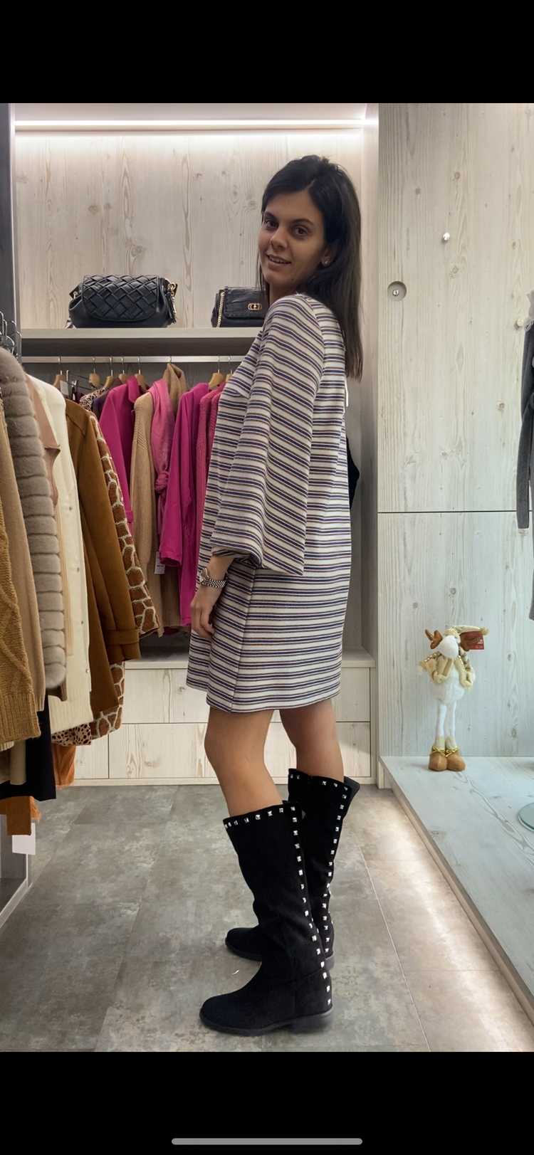 ECO - ABITO RIGHE CON LUREX