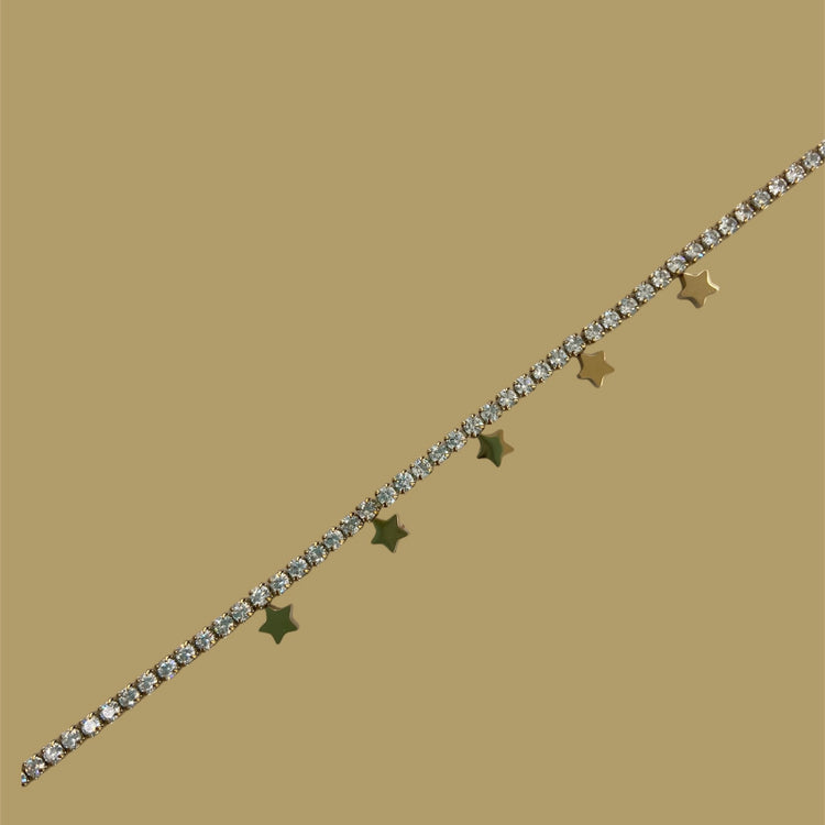 BRACCIALE - TENNIS ORO - STELLINE