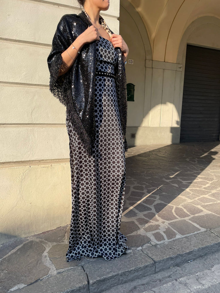 GIL SANTUCCI - ABITO NERO CON SPACCO